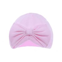 H15-P: Pink Turban Hat w/Bow (0-6 Months)