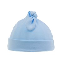 H23-B: Blue Knot Hat (0-6 Months)