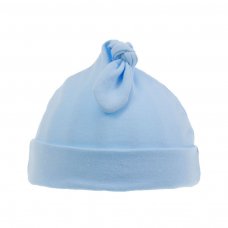 H23-B: Blue Knot Hat (0-6 Months)