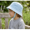 0193-Sky: Infants Plain Sky Bucket Hat With Chin Strap (1-4 Years)