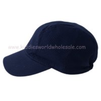 0278N: Baby Boys Plain Hard Brim Cap- Navy  (6-18 Months)