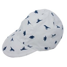 0358-1: Baby Boys Dinosaur Print Soft Peak Cap  (0-6 Months)