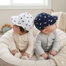 0358-2: Baby Boys Dinosaur Print Soft Peak Cap  (6-18 Months)