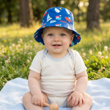 0389: Baby Boys Sealife Bucket Hat (6-18 Months)
