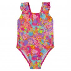 09C065: Baby Girls Multicolour Print Swimsuit (3-24 Months)