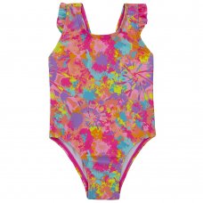 09C066: Infant Girls Multicolour Print Swimsuit (2-6 Years)