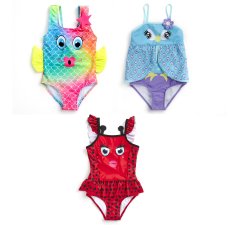 09C068: Infant Girls Novelty Print Swimsuit (2-6 Years)