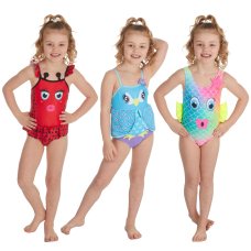 09C068: Infant Girls Novelty Print Swimsuit (2-6 Years)