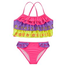 09C070: Older Girls Lazer Cut Bikini (7-13 Years)