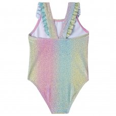 09C072: Baby Girls Rainbow Sparkle Swimsuit (3-24 Months)