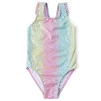 09C073: Infant Girls Rainbow Sparkle Swimsuit (2-6 Years)