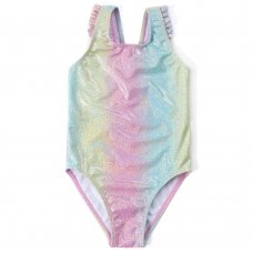 09C073: Infant Girls Rainbow Sparkle Swimsuit (2-6 Years)