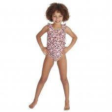 09C076: Older Girls Leopard Swimsuit (7-13 Years)