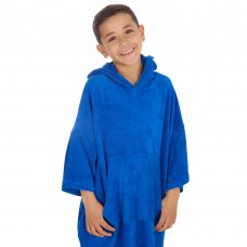 09C081/8-13: Kids Cotton Towelling Cover Up- Royal (8-13 Years)