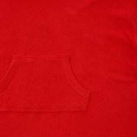 09C082/8-13: Kids Cotton Towelling Cover Up- Red (8-13 Years)