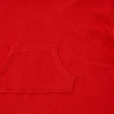 09C082/4-7: Kids Cotton Towelling Cover Up- Red (4-7 Years)