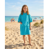 09C083/8-13: Kids Cotton Towelling Cover Up- Ocean Blue (8-13 Years)