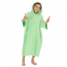 09C084/8-13: Kids Cotton Towelling Cover Up- Apple Green (8-13 Years)