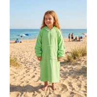 09C084/4-7: Kids Cotton Towelling Cover Up- Apple Green (4-7 Years)