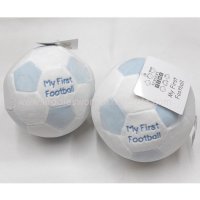 GP-25-1123: Baby Soft Toy with Rattle 'My First Football'-Sky (0+ Months)