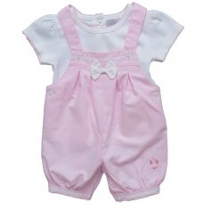 1016A: Baby Girls Classic Dungaree Outfit (0-9 Months)