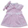 1019A: Baby Girls Classic Dress & Headband Outfit (0-9 Months)