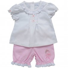1033A: Baby Girls Ballerina Top & Trouser Outfit (0-9 Months)