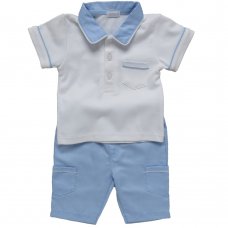 1037B: Baby Boys Polo Top & Short Outfit (9-24 Months)