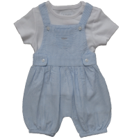 1050B: Baby Seersucker Dungaree Outfit (9-24 Months)