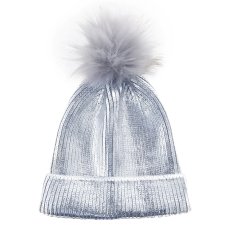 10C209/2-6: Infant Girls Silver Metallic Hat  (2-6 Years)