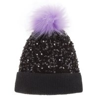 10C211/7-13: Older Girls Black Sequin Hat (7-13 Years)