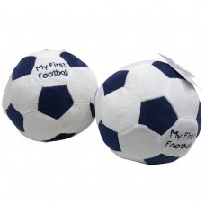 GP-25-1123N: 'My First Football' Baby Soft Toy with Rattle - Navy