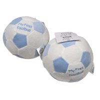 GP-25-1123S: 'My First Football' Baby Soft Toy with Rattle - Sky