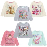 11C155: Infant Girls Novelty Printed Number Tops (1-6 Years)