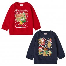11C163: Assorted Babies Christmas Fleece Sweatshirts (3-24 Months)
