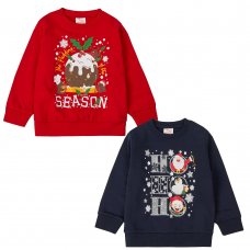 11C164: Assorted Infants Christmas Fleece Sweatshirts (2-6 Years)