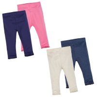 12C133: Baby Girls 2 Pack Leggings- Assorted Colours (3-24 Months)