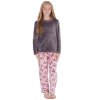 15C674: Girls Plush top & Printed Super Soft Lounge Pant (9-13 Years)