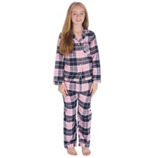 15C683: Girls Flannel Check Pyjama (9-13 Years)