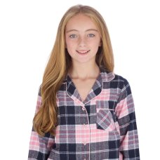 15C683: Girls Flannel Check Pyjama (9-13 Years)