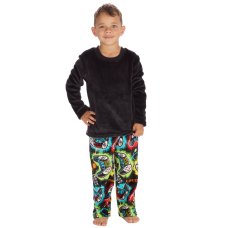 15C701: Boys Plush Top & Super Soft Printed Fleece Lounge Pant- Gaming (3-8 Years)