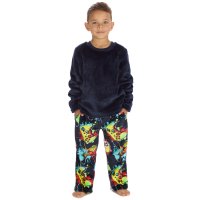 15C702: Boys Plush Top & Super Soft Printed Fleece Lounge Pant- Gaming (3-8 Years)