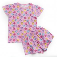 15C575: Older Girls Pyjama- AOP Hearts (7-13 Years)