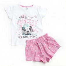 15C578: Infant Girls Pyjama- Puppy Princess (2-6 Years)