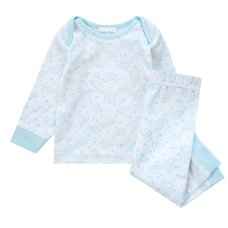 15C623: Baby All Over Elephant Print Pyjama- Sky (6-24 Months)