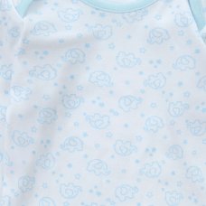15C623: Baby All Over Elephant Print Pyjama- Sky (6-24 Months)