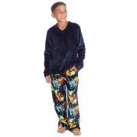 15C696: Boys Plush Top & Super Soft Printed Fleece Lounge Pant- Gaming (9-13 Years)