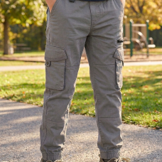FDX11: Boys Dark Grey Straight Leg Cargo Pant (6-13 Years)