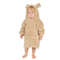 18C1042:  Young Infants Teddy Clipped Oversized Sherpa Hoodie (One Size - 18 Months- 3 Years)