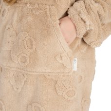 18C1044: Older Kids Clipped Teddies Oversized Plush Hoodie (One Size - 7-13 Years)